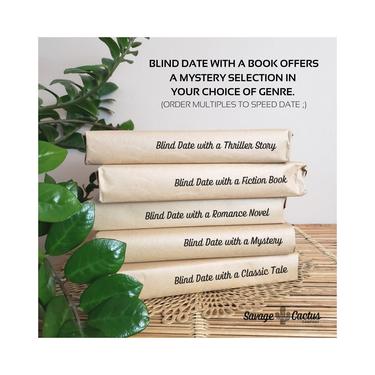 Blind Date with a Book | Mystery Novel Box | Custom Genre Selection | Surprise Book Delivery | Book Mail Bundle | Gift Box 