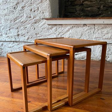 Mid century nesting tables Danish modern end table mid century side table 