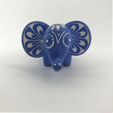 Mid-Century Pablo Zabal Elephant Bowl Vintage Chilean Artist Anamorphic Retro Craftsman Ceramicist 