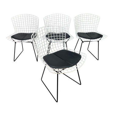 Vintage Mid Century Modern Dining Chairs by H. Bertoia for Knoll. Set of Four. 