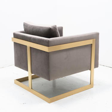 Mid Century Modern Metal Framed Scandinavian Arm Chair 