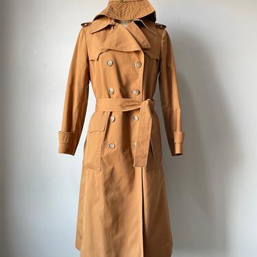 1970s Trench Coat Long Jacket Women's S 