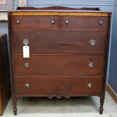 Antique Neoclassical Style Five Drawer Dresser by Tobey Company