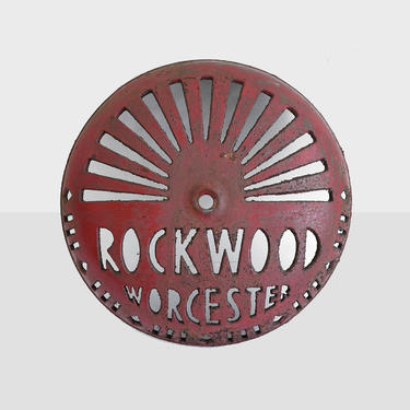 vintage rockwood fire bell cover, vintage rockwood worcester fire bell, rockwood fire alarm bell, 1920's rockwood worcester bell cover 