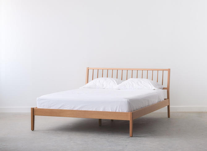 Windsor Bed Slanted Headboard, Bed Frame With Sloped Headboard