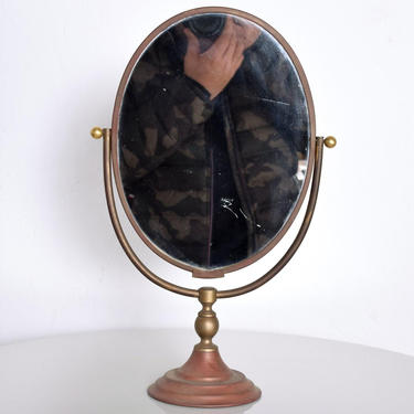 Vintage Modern Vanity Table Mirror Oval 