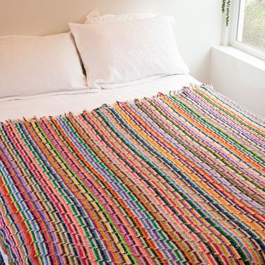Amazing Crochet Lap Blanket with Rainbow Color 