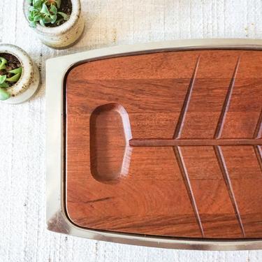 Beautiful Vintage Authentic Danish Dansk Round Teak Wood Tray 