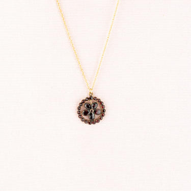 Victorian Antique Bohemian Garnet Pendant Necklace