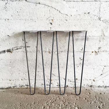 Set of 4 (27'' to 29'') Raw Steel Hairpin Legs | 27'', 28'', 29'' Inch Inches (2 or 3 rods) Table Legs Metal Legs Raw Steel Legs DIY Leg 