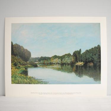 Print of Alfred Sisley's Painting "The Seine at Bougival", Impressionist Art Print 