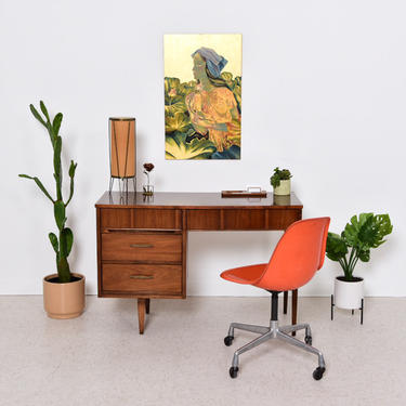 Vintage walnut 1960’s Formica top desk