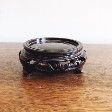 Vintage Wooden Lacquer Candle Stand 
