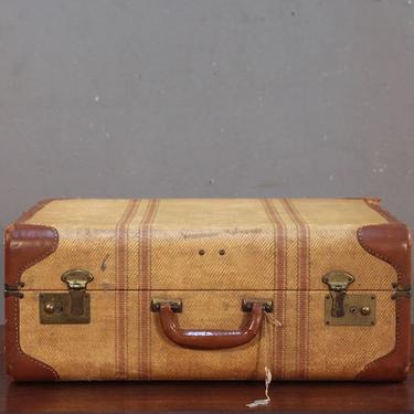 Mid Century Leather-Bound Suitcase – ONLINE ONLY