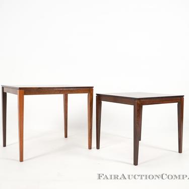 Pair of Silberg Mobler Rosewood Nesting Tables
