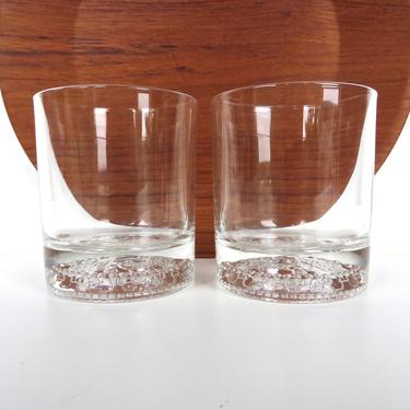Set of 2 Crown Royal Canadian Whiskey Glasses, Vintage Embossed Crown Glass Barware, Vintage Whiskey Barware, Mens Gift Idea 