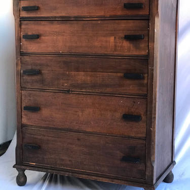 Free and Insured Shipping Within US - Vintage Wood Dresser Cabinet Storage Drawers 