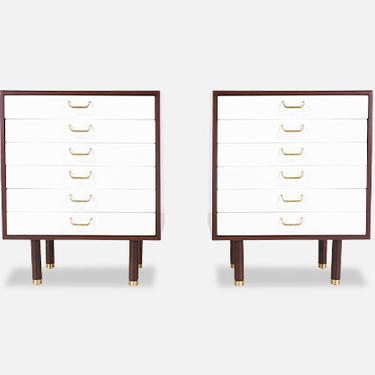 Pair of E. Gomme Two-Tone Lacquer Night Stands for G-Plan