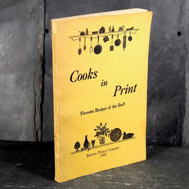Cooks in Print - 1953 Vintage Boston Cookbook - Boston Public Library Cookbook | FREE SHIPPING 