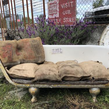 Claw foot Tub Loveseat 5” (Burlap bags for display only)