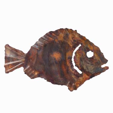Copperworkx Copper Fish Wall Sculpture Vintage 