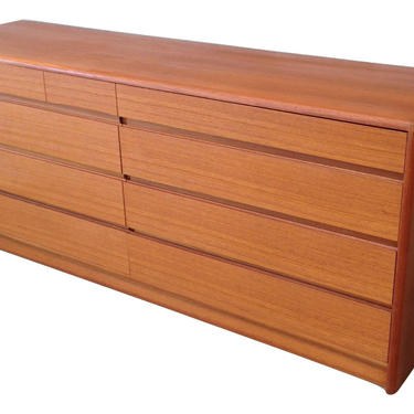 Teak Danish Modern 10 Drawer Dresser / Credenza From Nordisk- Bedroom Near MINT