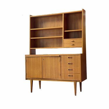 Free Shipping Within Continental US - Vintage Danish Modern Credenza Cabinet Storage Hutch ( Top Removable) 
