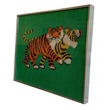 Mid Century Modern TIGERS WALL HANGING /  Art / Picture 