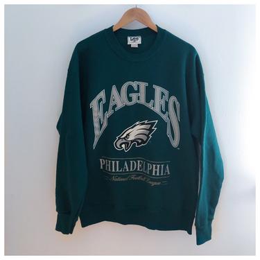 Vintage 90s Green Philadelphia Eagles Crew Sweatshirt Large 