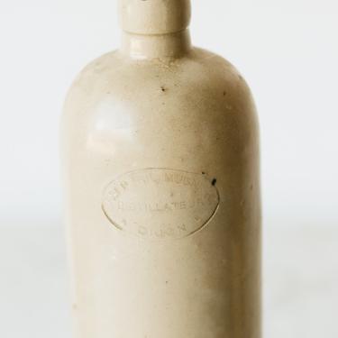 Stamped Stoneware Bottle