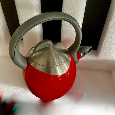 Vintage Eagle Like Copco Tea Pot in Cherry Red 