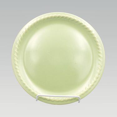 Metlox Poppy Trail Mission Bell Green Chop Plate | Vintage California Pottery Round Serving Platter | Mid Century Modern Dinnerware 