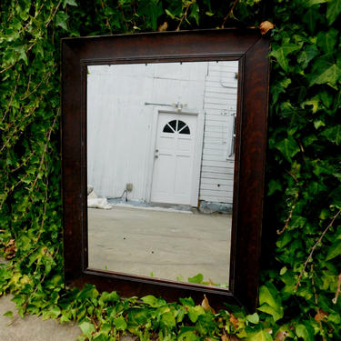 Small Brown Wooden Mirror