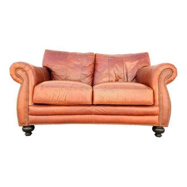 Vintage Rapallo Italian Leather Sofa.