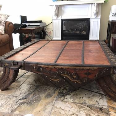 ANTIQUE OX Cart Coffee Table 
