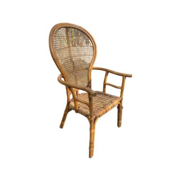 Single Vintage Rattan And Bamboo Peacock Chair