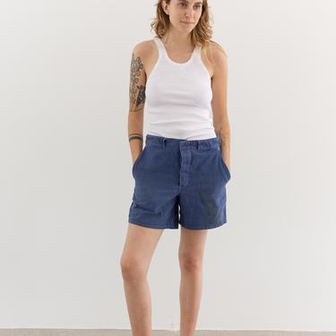 Vintage 30 31 Waist Blue Denim Shorts | French Workwear style | Painter | S012 