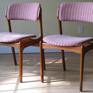 Two Erik Buch Teak Dining Chairs by OD Mobler (two side chairs) 