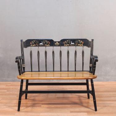 Hitchcock-Style Painted Settee Bench – ONLINE ONLY