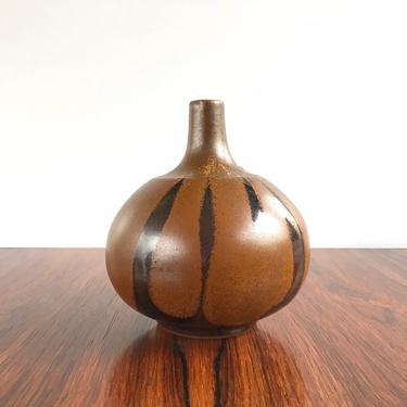 Vintage Robert Maxwell Mid Century Studio Pottery Drip Glazed Weed Pot / Vase 