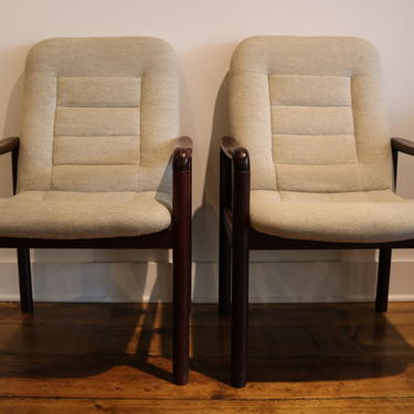 Pair of Dyrlund Bentwood Upholstered Chairs