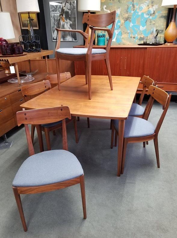 Set of six Mid-Century Modern dining chairs from the Declaration collection by Drexel