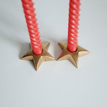 Brass Star Candle Holders 