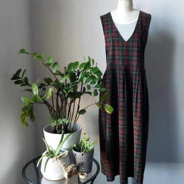 vintage plaid dress 90s XS 90s Tommy Hilfiger Red Plaid A Line Dress