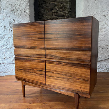 Mid century high chest Kofod Larsen rosewood chest of drawers mid century Danish modern bachelors chest 