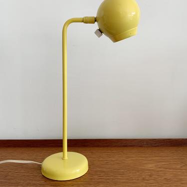 1960s Yellow Robert Sonneman for Kovacs Orb Table Lamp