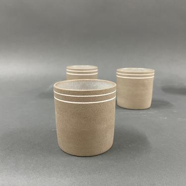Straight Ceramic Tumbler - Nude Grey / White (Pottery, cup, stoneware, handmade, coffee, tea, drink) 
