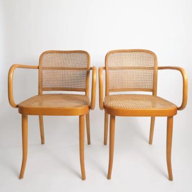 Set of Two Vintage Bentwood Dining 811 Chairs by Josef Hoffmann for Stendig 