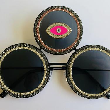 Third Eye Shades with Pink Embellishments