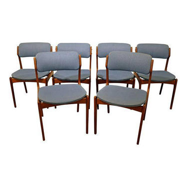 Mid-Century Dining Chairs Danish Modern Erik Buch Mobler Teak Dining Chairs #2-Set of 6 